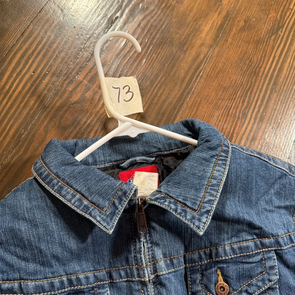 Vintage Dickies Jacket‎ Womens XL Blue Denim Trucker Jean Insulated Y2K Chore